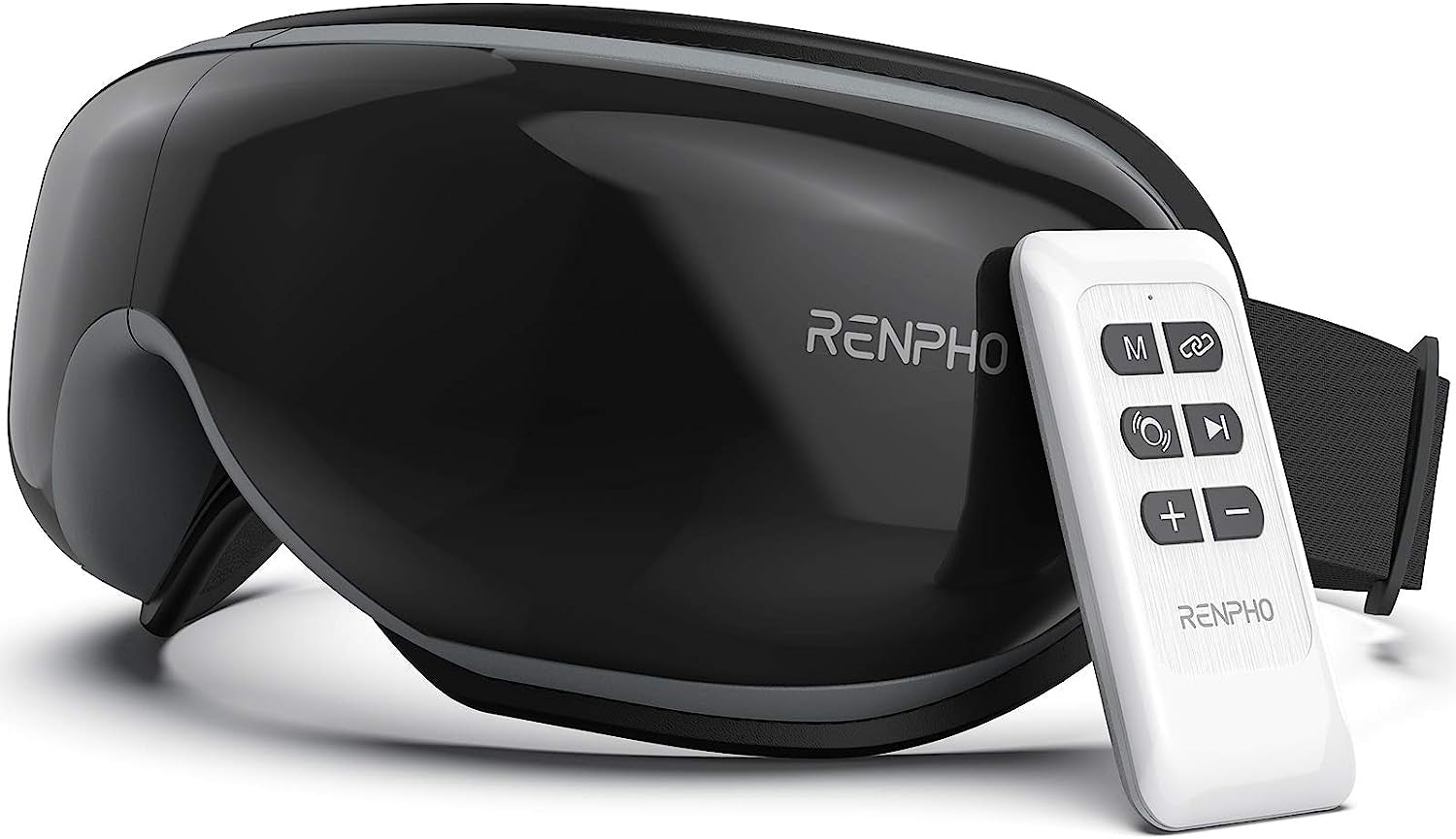 RENPHO Eyeris1 - Heated Eye Massager for Migraine, Temple Massager with Remote, Compression, Bluetooth, Eye Care Device for Eye Relax, Eye Strain Relief, Improve Sleep, Birthday Gifts for Him Her