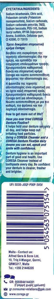 Corega Denture Cleanser 3 minutes Rapid Action 36 ct