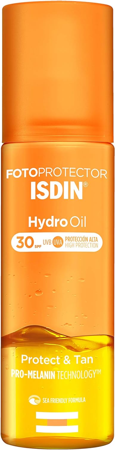 Isdin Fotoprotector Hydro Oil Spf 30 (200Ml) | Biphasic Sunscreen | Promotes Skin Tanning Effect | Water Resistant