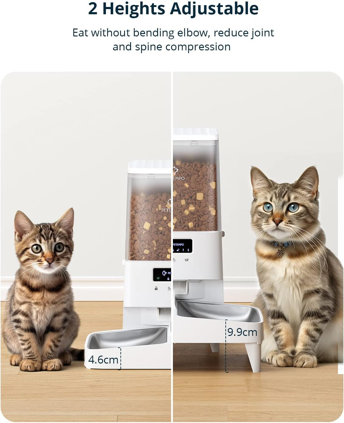 Smart Pet Feeder with App Control, 5L Capacity, Dual Bowls, Suitable for Cats and Dogs