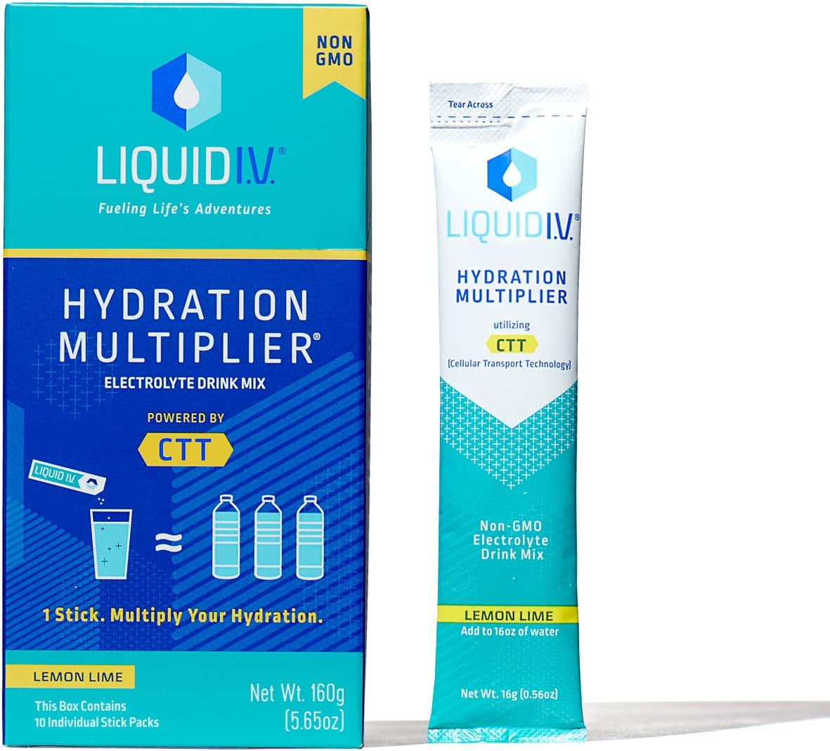 Liquid IV Lemon Lime Hydration Drink Mix 10 Count, 0.56 OZ - Free & Fast Delivery - Free & Fast Delivery