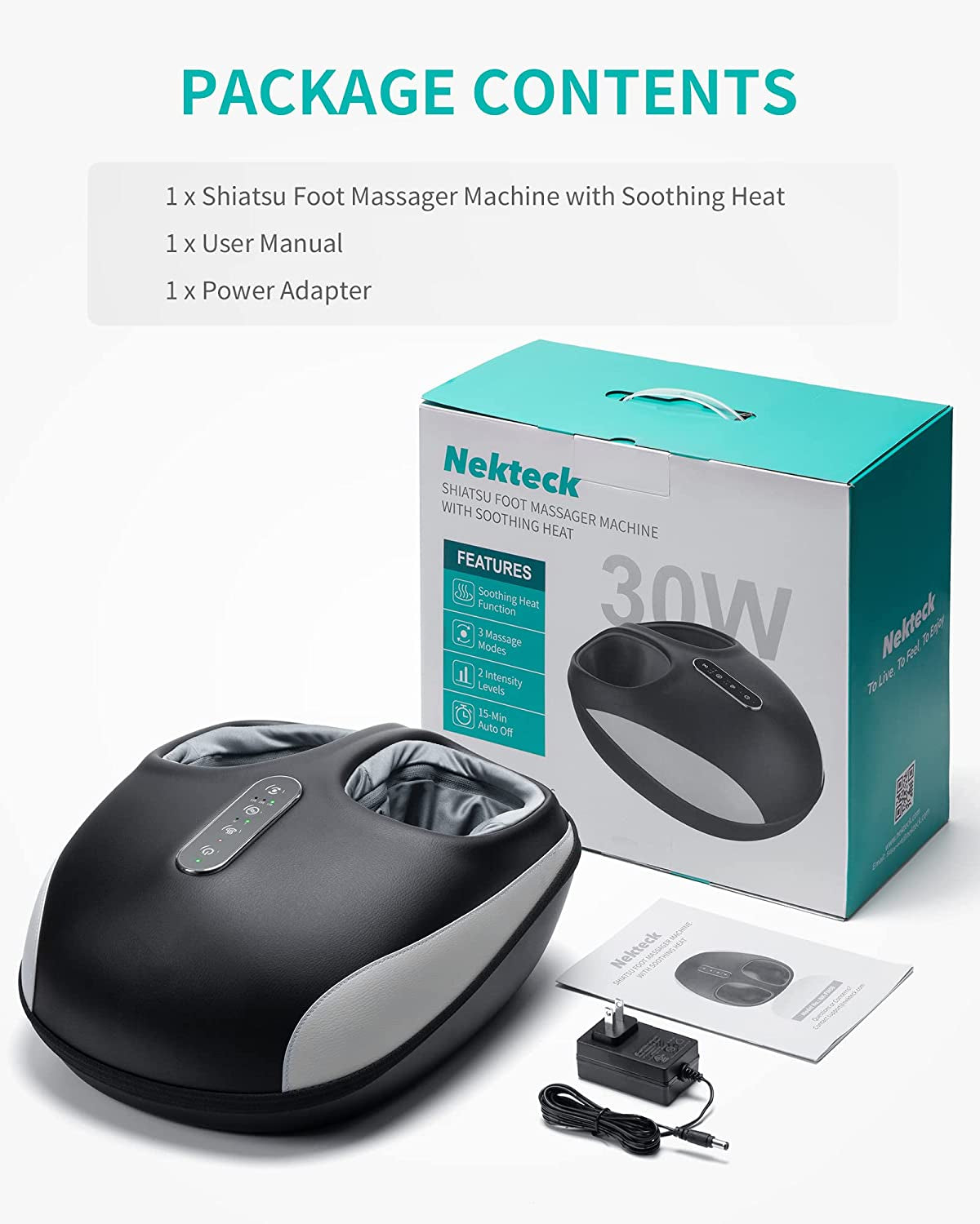 "Ultimate Relaxation: Nekteck Foot Massager Machine with Heat, Air Compression, and Adjustable Intensity - The Perfect Valentine's Day Gift for Her & Him"